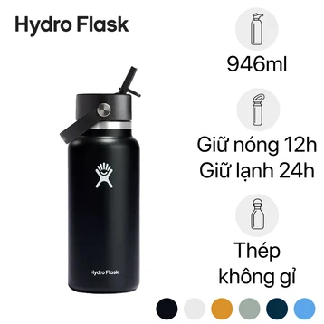 Bình giữ nhiệt Hydro Flask Wide Flex Straw Cap 946ml W32BFS
