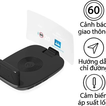 Bộ HUD kính lái cảm biến ngoài Vietmap H1AS - Cũ