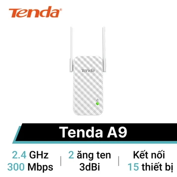 Bộ kích sóng WiFi Tenda A9 chuẩn N tốc độ 300Mbps
