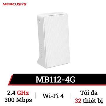 Bộ phát Wifi 4G LTE Mercusys MB 112-4G 300Mbps
