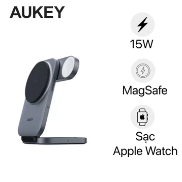 Bộ sạc không dây gấp gọn Aukey LC-MC312 3 trong 1