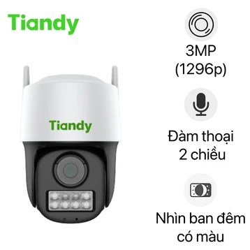 Camera IP ngoài trời 360 độ 3MP Tiandy H333N Fullcolor - Cũ