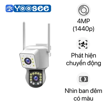 Camera IP ngoài trời 360 độ 4MP Yoosee D13Z Camera kép hồng ngoại