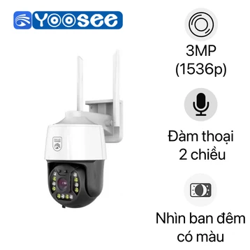 Camera IP ngoài trời 360 độ 3MP Yoosee D3K/4G SIM 4G