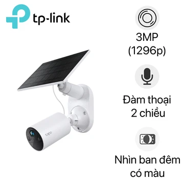 Camera IP ngoài trời 3MP TP-Link năng lượng mặt trời Tapo C410 kit