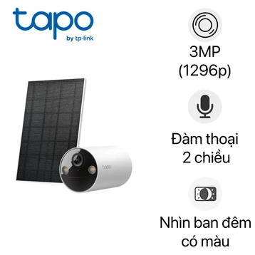 Camera IP ngoài trời 3MP TP-Link năng lượng mặt trời Tapo C410 kit - Cũ