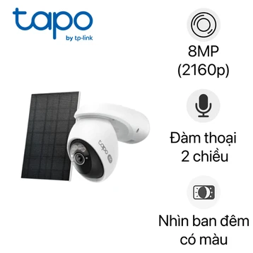 Camera IP năng lượng mặt trời ngoài trời 360 độ 8MP TP-Link Tapo C660 Kit