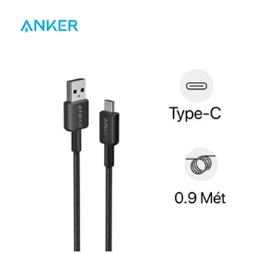 Cáp Anker 322 USB-A to USB-C 0.9m Nylon A81H5H11