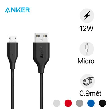 Cáp Micro Anker Powerline A8132 0.9 mét