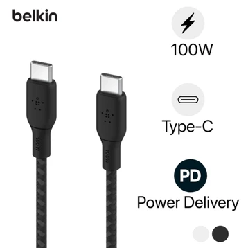 Cáp Belkin USB Type-C to C vỏ dù 100W 2M