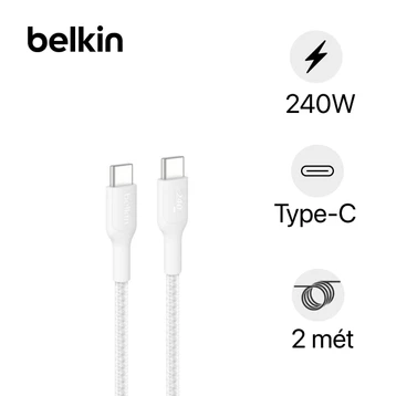 Cáp Belkin USB-C to C 240W CBL 2.0 dài 2M vỏ dù