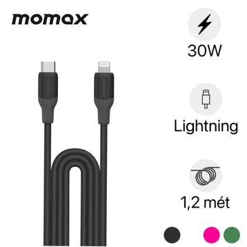 Cáp sạc chuyển đổi Momax Silicon USB-C to Lightning 30W dài 1.2m
