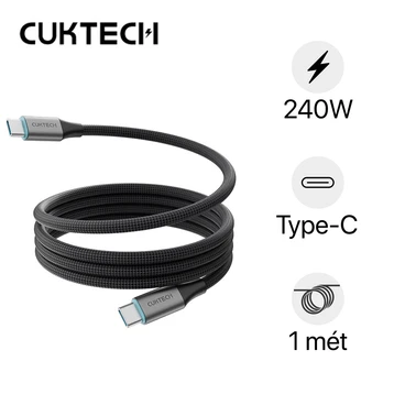 Cáp Cuktech từ tính Type-C to C 6A 240W dài 1M CMC610