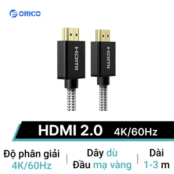 Cáp HDMI 2.0 Orico dây dù (Chuẩn 4K/60Hz) - Cũ