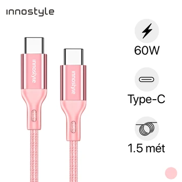 Cáp Innostyle Powerflex USB-C to C 1.5m 60W