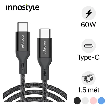 Cáp Innostyle Powerflex USB-C to USB-C 60W 1.5 mét ICC150AL