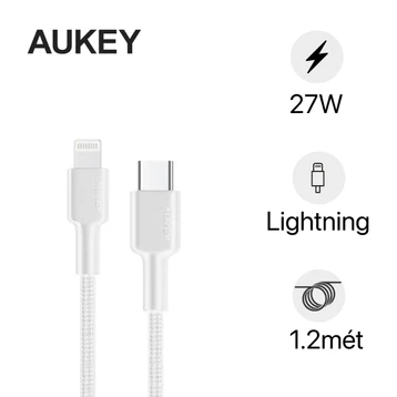 Cáp Aukey Type-C to Lightning MFi CB-CL5 1.2 mét