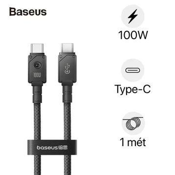 Cáp Baseus Unbreakable Series Type-C to Type-C 100W 1M