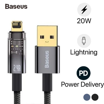 Cáp sạc nhanh tự ngắt Baseus Explorer Series USB-A to IP 2.4A 1M
