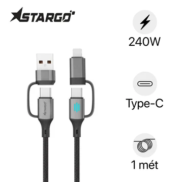 Cáp StarGO 4 trong 1 (C to L, C to Micro) dài 1m AC-CL1