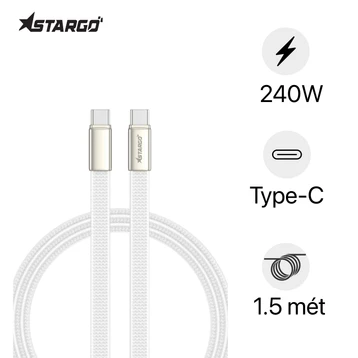 Cáp StarGo Slim Silicone Type-C to Type-C 240W 1.5m