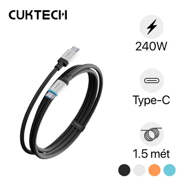 Cáp Cuktech 6A type-C to C 240W dài 1.5m CTC615W