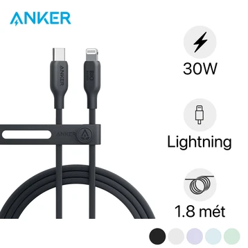 Cáp Anker 541 USB-C to Lightning TPE Bio-Based 30W dài 1.8M A80A2