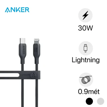 Cáp Anker 542 Usb-C To Lightning 30w Chuẩn MFI Dài 0.9m A80B1