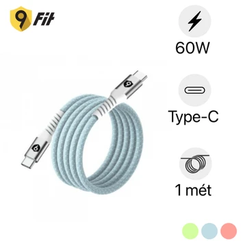 Cáp 9fit từ tính USB-C to USB-C 60W dài 1m 9C10