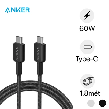 Cáp Anker 322 USB-C TO USB-C Nylon dài 1.8m A81F6