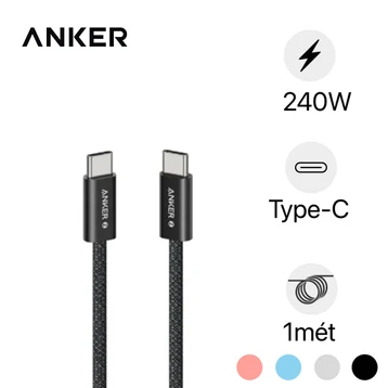 Cáp Anker Zolo USB-C to USB-C 240W dài 1m A8060