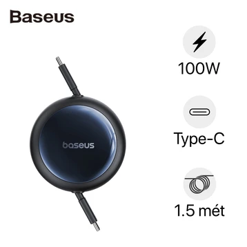 Cáp Baseus thu gọn Type-C to Type-C 100W dài 1.5m