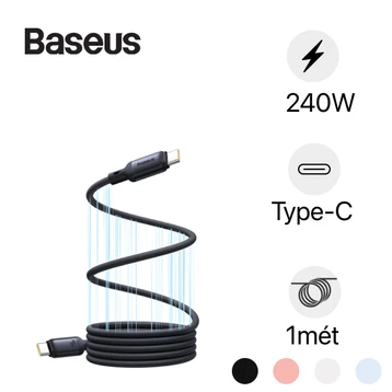Sạc nhanh Baseus Picogo Magnetic Liquid Silicone Type-C To Type-C 240W 1M