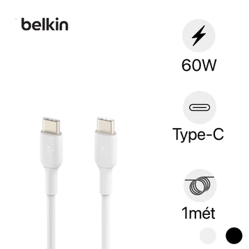 Cáp Belkin Type C to Type C 1m vỏ nhựa 60W - Cũ