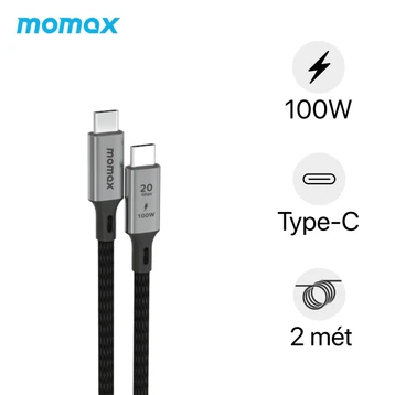 Cáp Momax USB-C to USB-C Elite 100W USB 3.2 gen 2x2 2m DC32