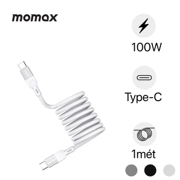 Cáp Momax USB-C to USB-C MAG Link 100W USB 2.0 có nam châm dài 1M DC35