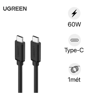 Cáp Ugreen Type-C to Type-C 60W 1M US286