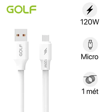 Cáp Golf USB-A to Micro sạc nhanh 120W GC-98T 1 mét