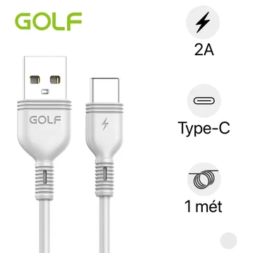 Cáp Golf USB-A to Type-C 2A GC-75T 1M - Cũ