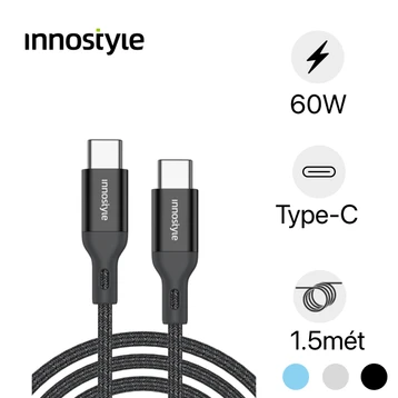 Cáp Innostyle Powerflex USB-C to USB-C 60W 1.5 mét