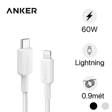 Cáp Anker 322 USB-C to USB-L 0.9M Nylon A81B5H21