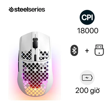 Chuột Gaming không dây SteelSeries Aerox 3 Snow