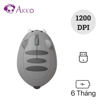 Chuột không dây Akko Cat Theme - Gray Mimo