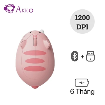 Chuột không dây Bluetooth Akko Cat Theme - Pink Angie