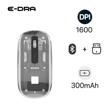 Chuột không dây E-dra EM609W silent trong suốt
