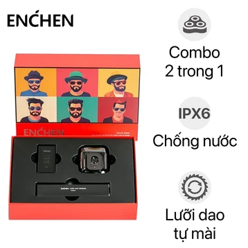 Combo quà máy cạo râu và máy tỉa lông mũi Enchen Mini 6 + EN005