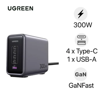 Củ sạc Ugreen GaN Desktop 4C1A 300W CD333 90903B