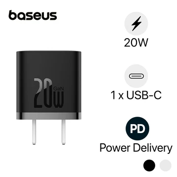 Sạc Baseus GaN5 mini 1C 20W (kèm cáp C-L 20W 1m)
