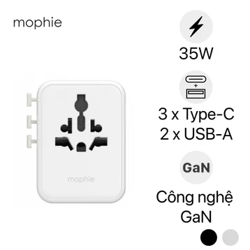 Sạc du lịch Mophie Essentials 3C2A PD GAN 35W