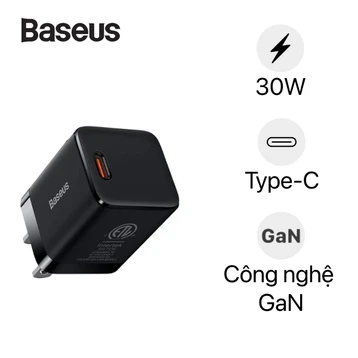 Củ sạc siêu nhanh Baseus Gan3 30W